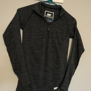 Dark Gray Long Sleeve Workout Top